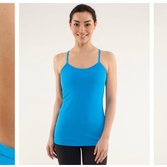 Turquoise Lululemon Power Y Tank Top - Picture 7 of 7